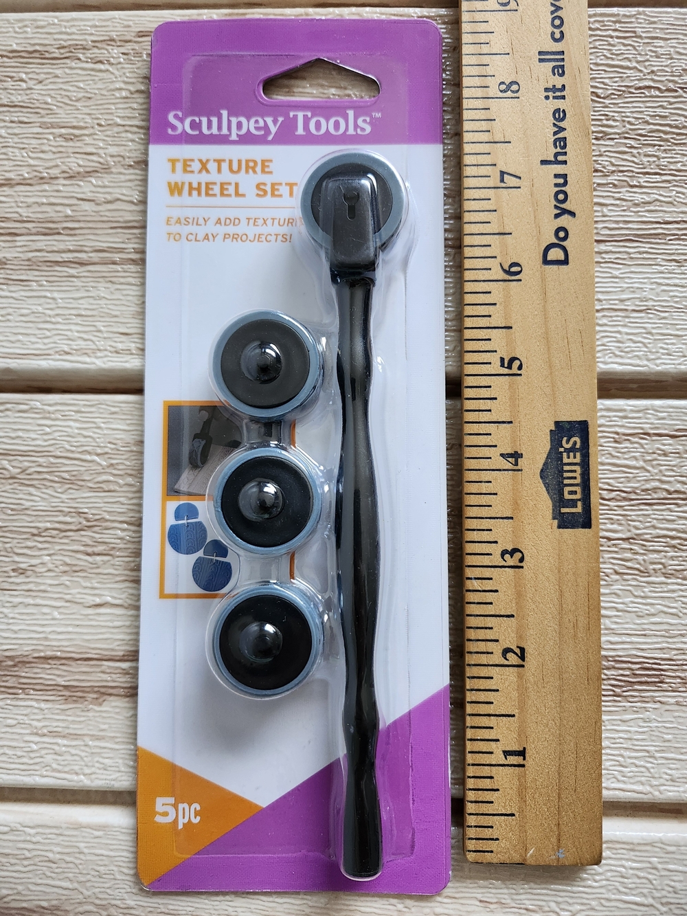 New Sculpey Tools Texture Wheel 5pc Clay Pattern Set